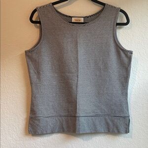 Talbots Striped Cotton Sleeveless Top